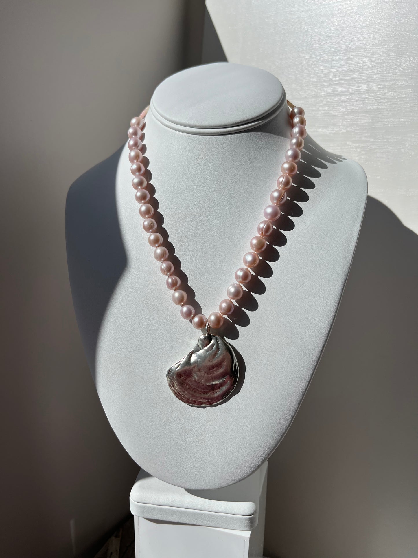 Pink Pearl Seashell Pendant