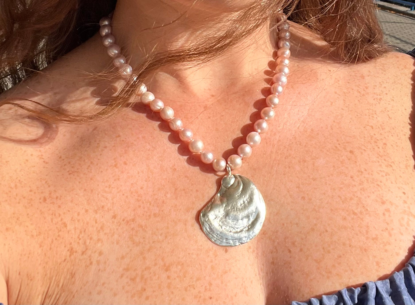 Pink Pearl Seashell Pendant